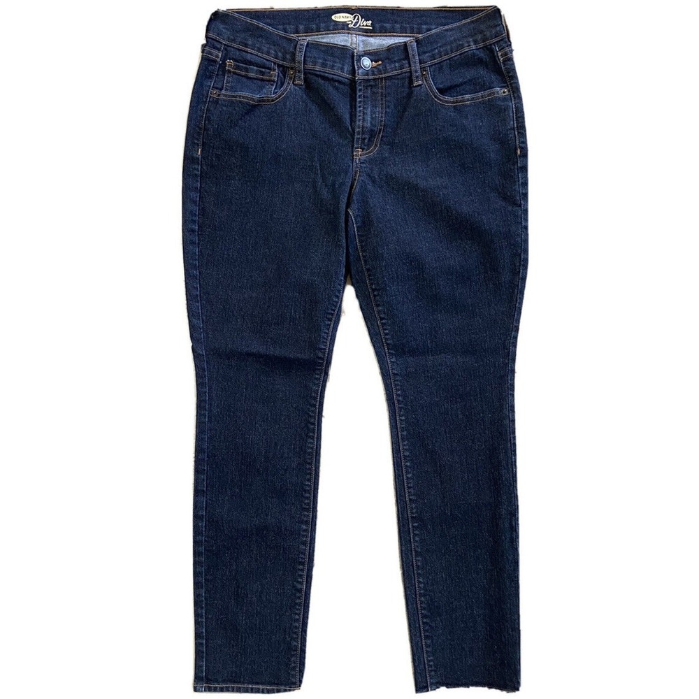 Old Navy Diva‎ Jeans 8 Short W32 L28 Dark Wash Denim Stretch